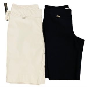 peck&peck 2 For 1 Women’s Dress Shorts in Black and White Size 14